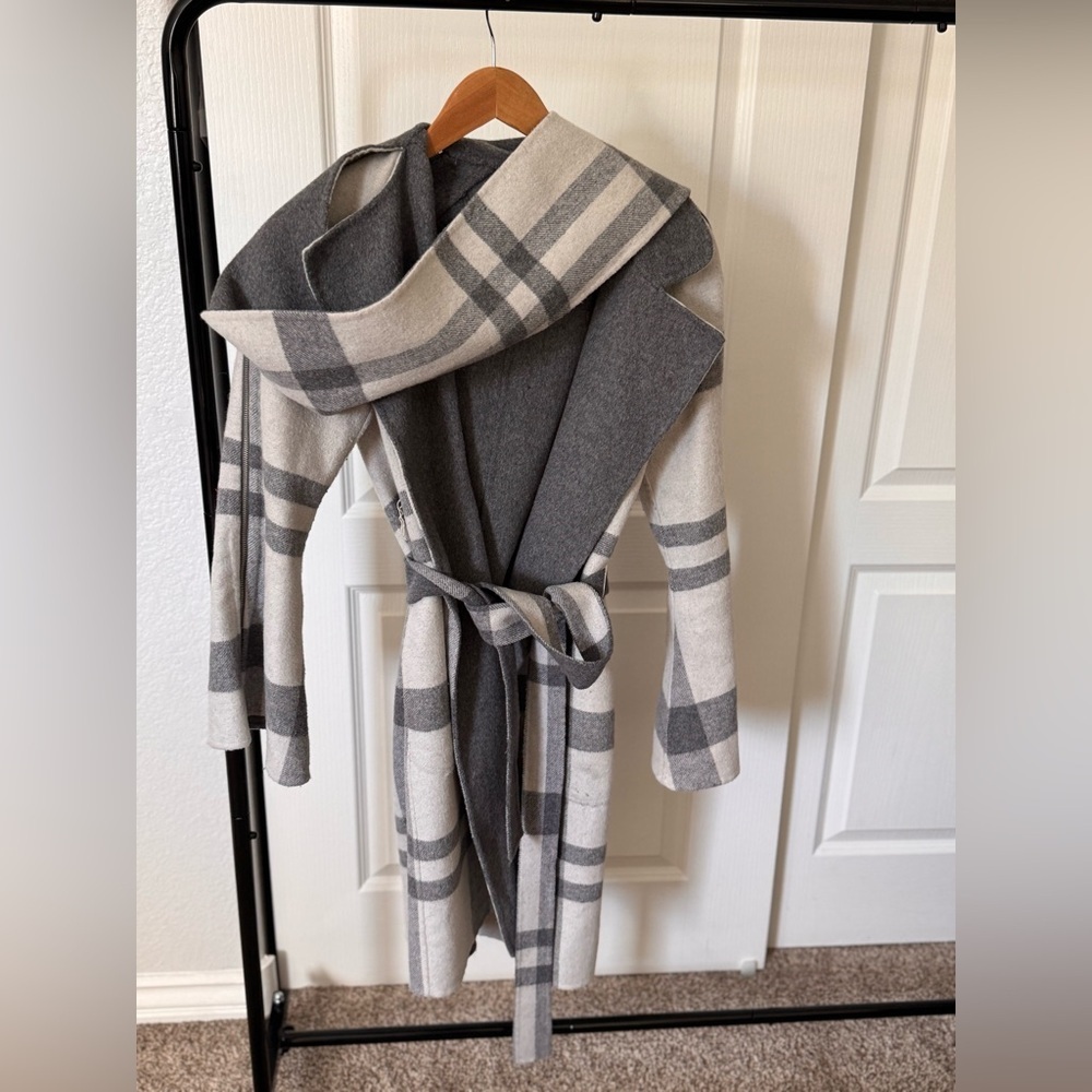 INTERMIX size S / coat grey / double sided / zipper sleeves - Picture 2 of 4